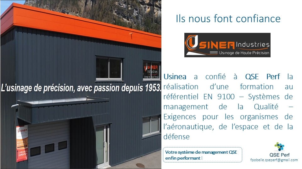 Usinea, client EN 9100 de QSE Perf.