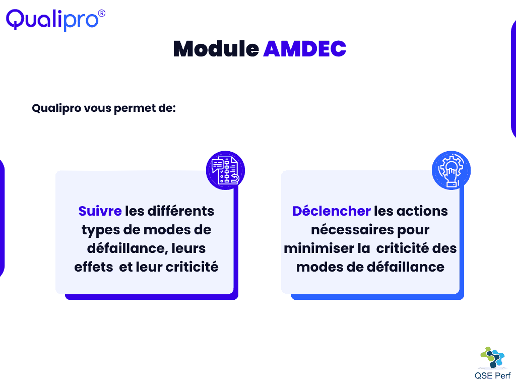 Module AMDEC - Logiciel Qualipro - Partenaire de QSE Perf