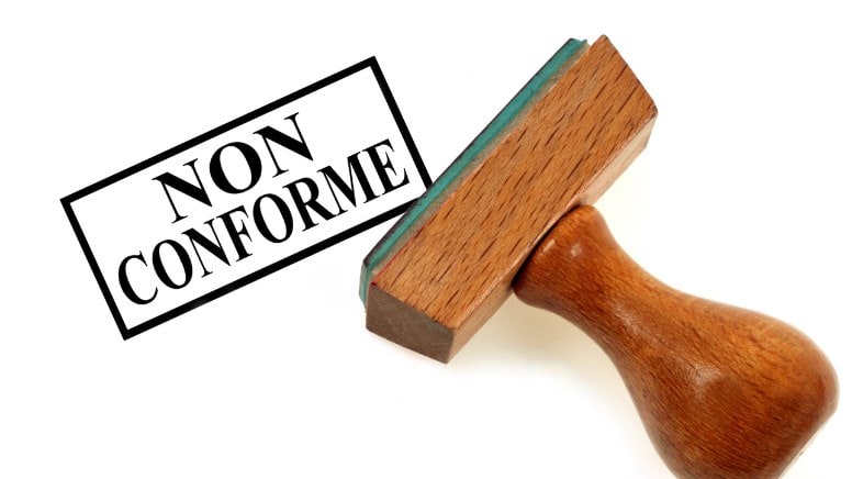 Une illustration d'une non-confirmité avant un audit
