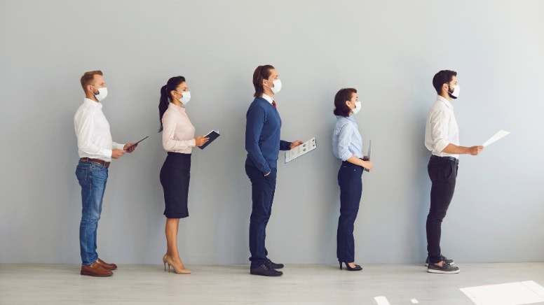 Des consultants avant leur interview