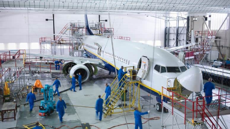 Une usine de production d'avion certifiée